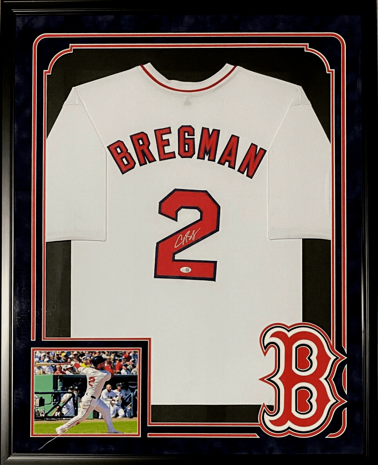 Alex Bregman Signed Autographed Framed White/Red Jersey JSA Suede Cut Logo Alex Bregman Jersey alex-bregman-framed-white-red-suede, supplier stock photo