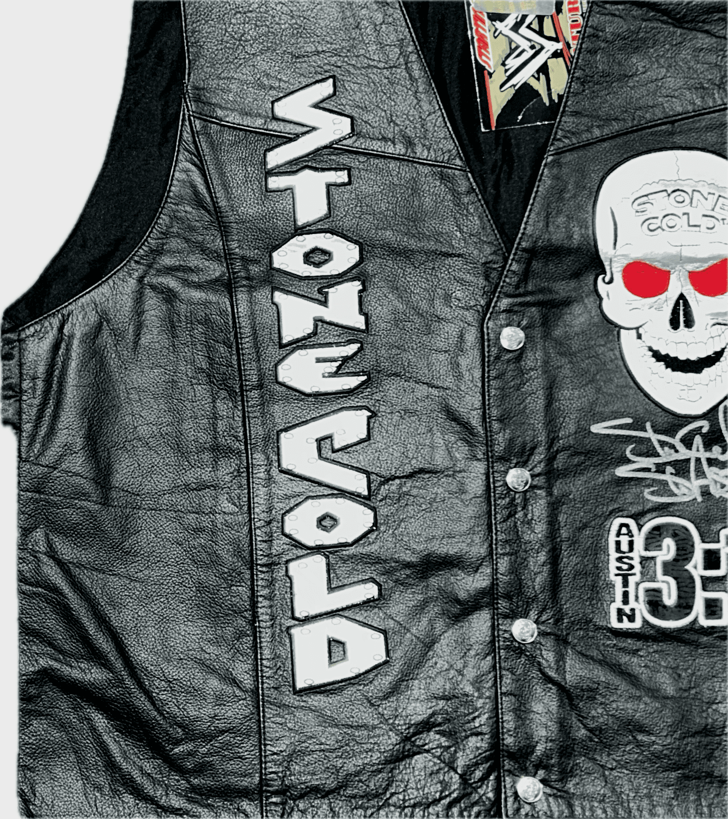 Stone Cold Steve Austin Signed Autographed WWE Austin 3:16 Leather Vest Beckett Stone Cold Steve Austin Other stone-cold-steve-austin-wwe-3, view 4, supplier stock photo