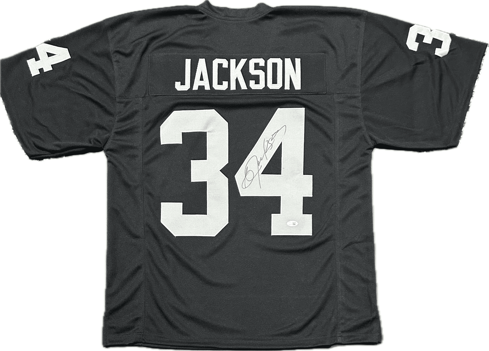 Bo Jackson Signed Autographed Custom Black/Gray Jersey JSA Authenticated Bo Jackson Jersey bo-jackson-black-gray, supplier stock photo