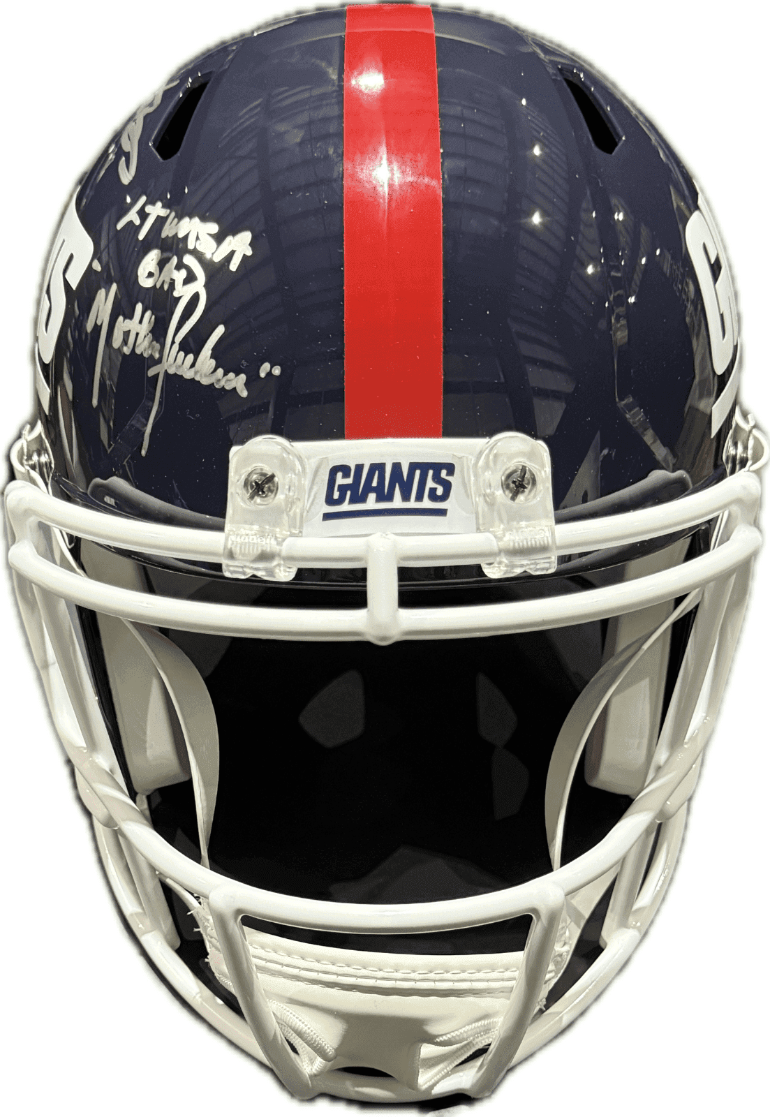 Lawrence Taylor Signed Full Size NY Giants Replica Speed Helmet JSA Bad Mofo 3 Lawrence Taylor Helmet lawrence-taylor-full-size-ny-replica, New York Giants, view 2, supplier stock photo