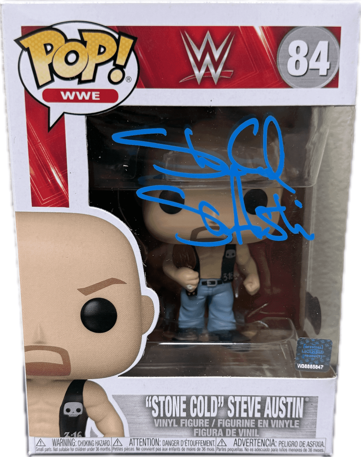Stone Cold Steve Austin Signed Autographed Funko POP Figure 84 Beckett Blue Stone Cold Steve Austin Other stone-cold-steve-austin-funko-pop, supplier stock photo