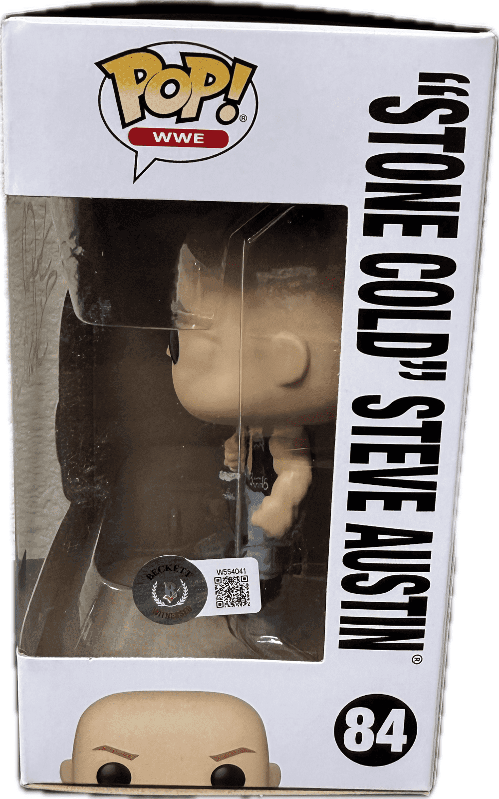 Stone Cold Steve Austin Signed Autographed Funko POP Figure 84 Beckett White Stone Cold Steve Austin Other stone-cold-steve-austin-funko-pop, view 2, supplier stock photo