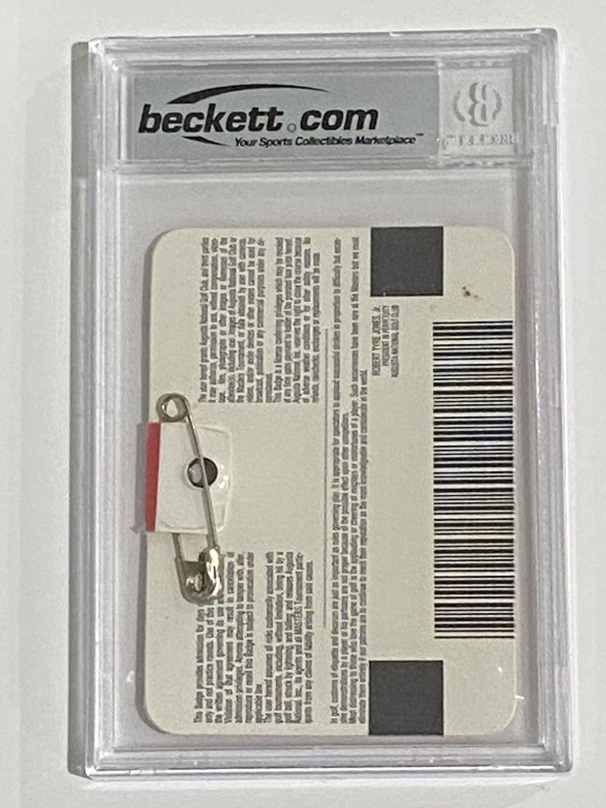 Mark O’Meara Signed 1998 Masters Badge Beckett Authentic 4 Vg-Ex Mark O’Meara Card mark-omeara-1998-masters-badge-4, view 2, supplier stock photo