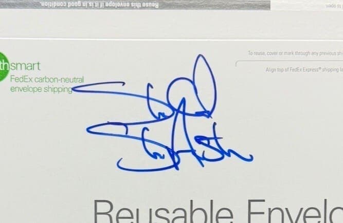 Stone Cold Steve Auston & Eric Bischoff Signed Fed Ex Envelope Firing Stone Cold Stone Cold Steve Austin Card stone-cold-steve-auston-eric-bischoff, view 3, supplier stock photo