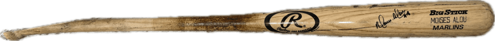 Moises Alou Signed Game Used Cracked Rawlings Big Stick Pro Model Bat Marlins Moises Alou Bat moises-alou-game-used-cracked-rawlings, Florida Marlins, supplier stock photo