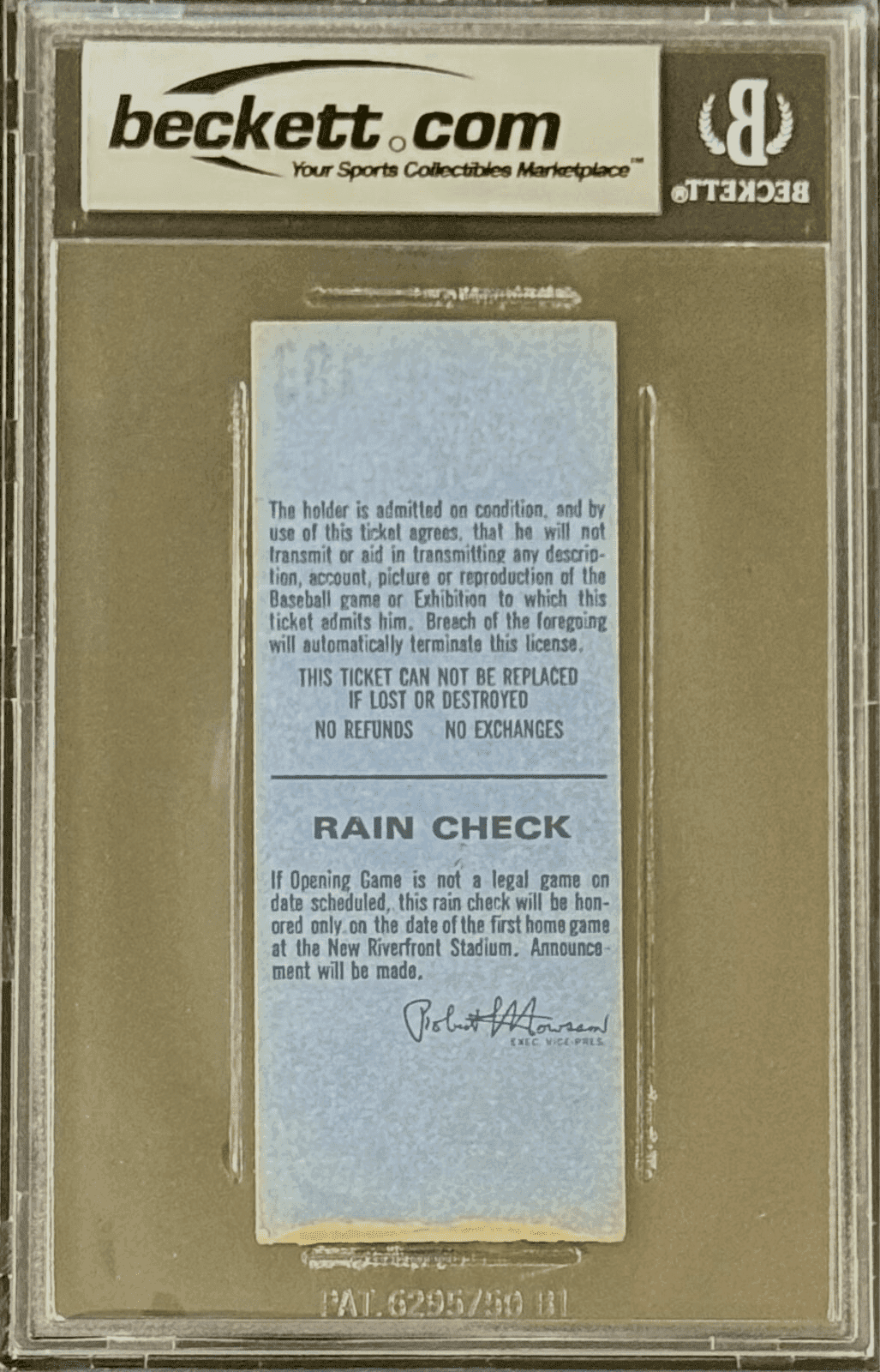 Pete Rose Dave Concepcion Signed 1970 Opening Day Ticket BAS Concepcion Debut Pete Rose Ticket Stub pete-rose-dave-concepcion-1970-opening, Cincinnati Reds, view 3, supplier stock photo