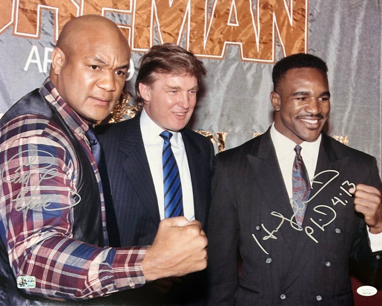 George Foreman & Evander Holyfield Signed 16×20 Photo JSA & George Foreman Authe Evander Holyfield Photo 16x20-george-foreman-evander-holyfield-16-20, supplier stock photo