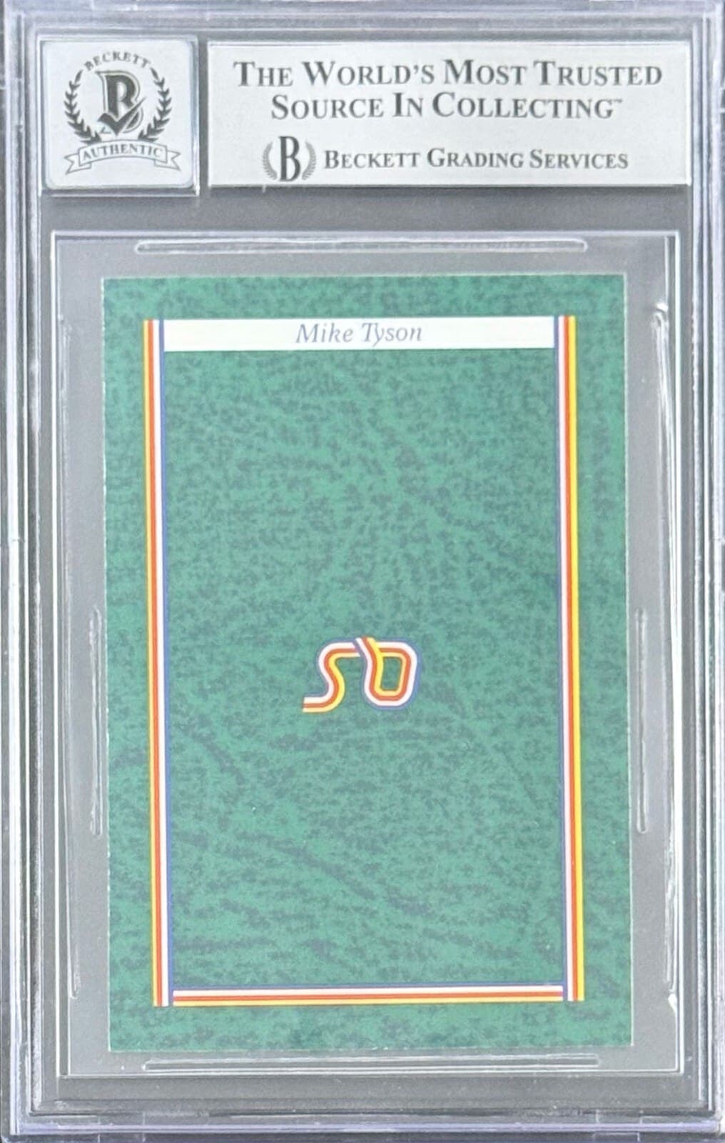 Mike Tyson Signed 1987 BBC A Question of Sport UK Card Beckett 15332985 Auto 10 Mike Tyson Card 15332985, view 2, supplier stock photo