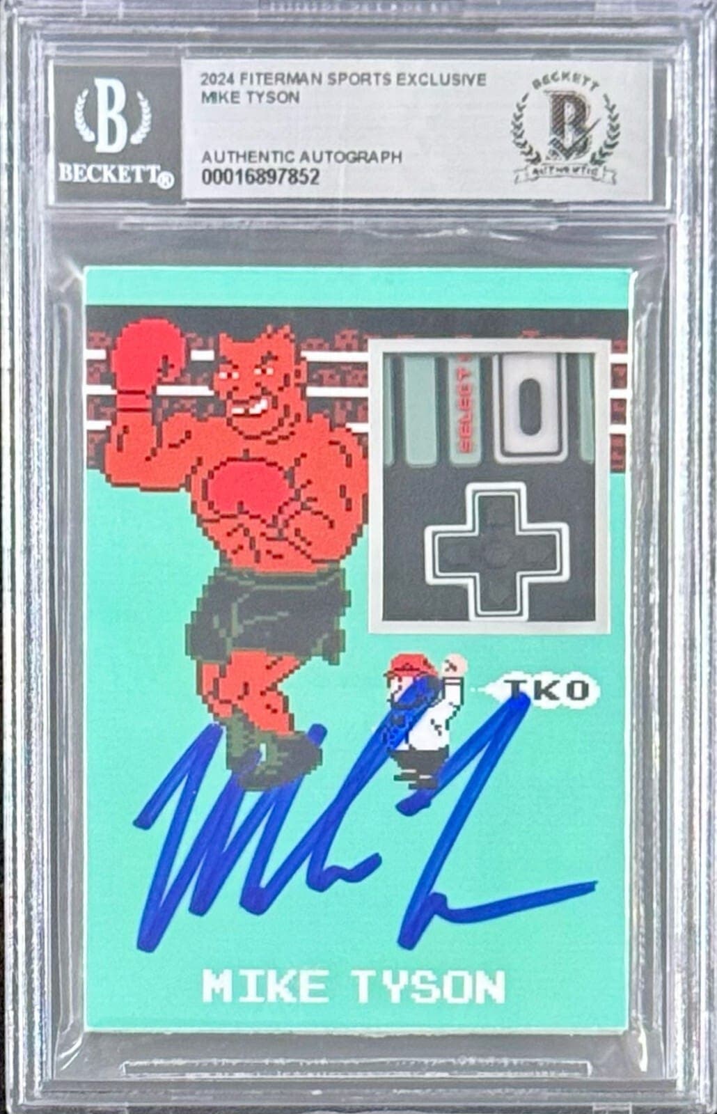 MIKE TYSON 2024 Fiterman Sports Exclusive Punch Out Signed Card BAS 16897852 (B) Mike Tyson Card 16897852, supplier stock photo