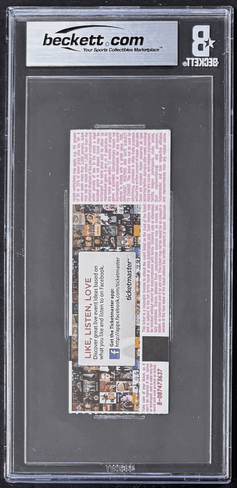 Roman Reigns Signed 2016 WWE WrestleMania XXXII Full Ticket Beckett 7 NM Auto 10 Roman Reigns Ticket Stub roman-reigns-2016-wwe-wrestlemania-xxxii, view 3, supplier stock photo