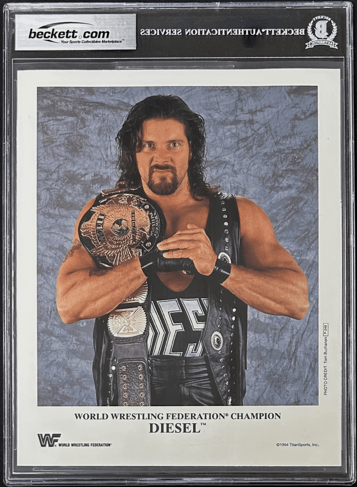 Undertaker Signed Photo WWF 1994 Titan Sports Promo Photo P-250 Beckett 16918965 Undertaker Photo 16918965, view 2, supplier stock photo