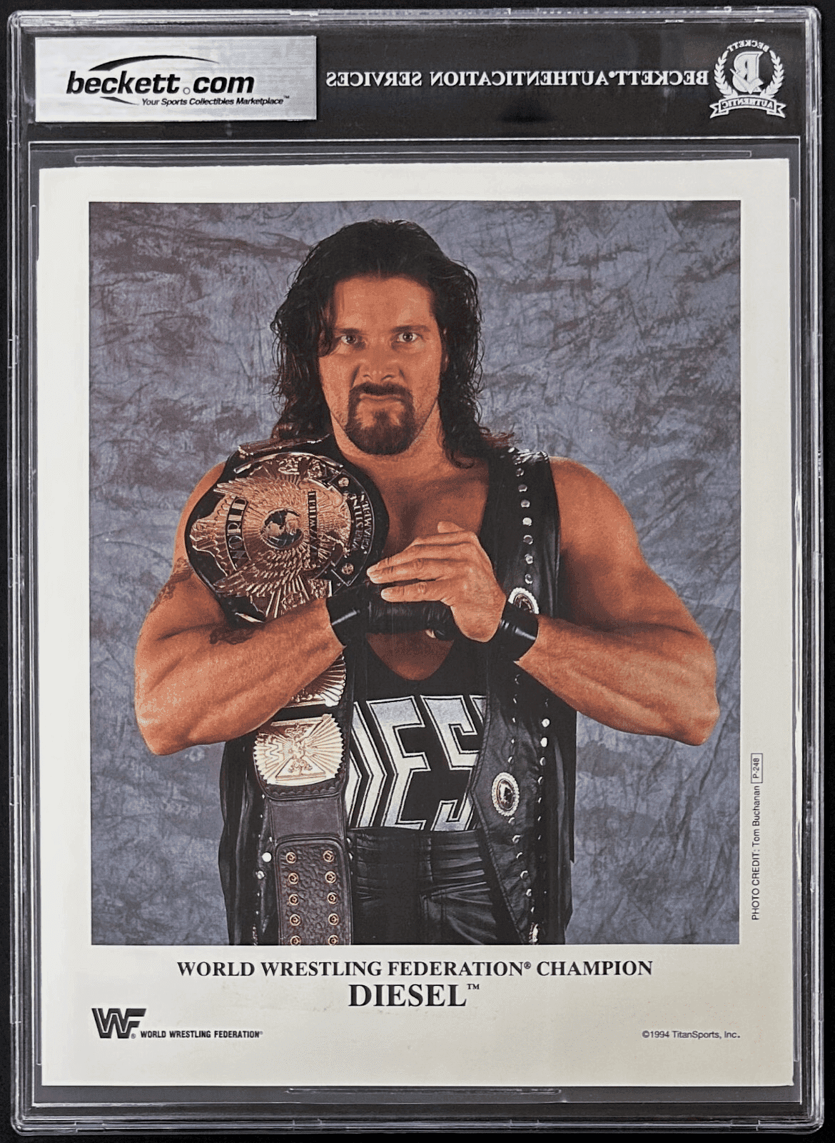 Undertaker Signed Photo WWF 1994 Titan Sports Promo Photo P-250 Beckett 16918963 Undertaker Photo 16918963, view 2, supplier stock photo