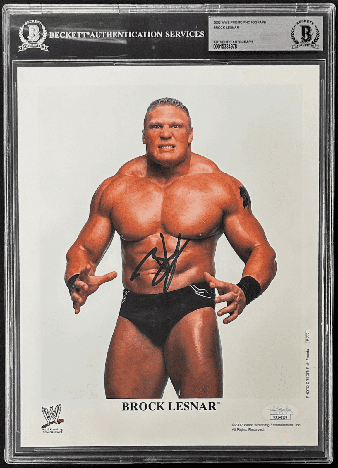 Brock Lesnar Signed Photo WWE 2002 Promo 8×10 Photo P-770 Beckett 15334978 Brock Lesnar Photo 8x10-15334978, supplier stock photo