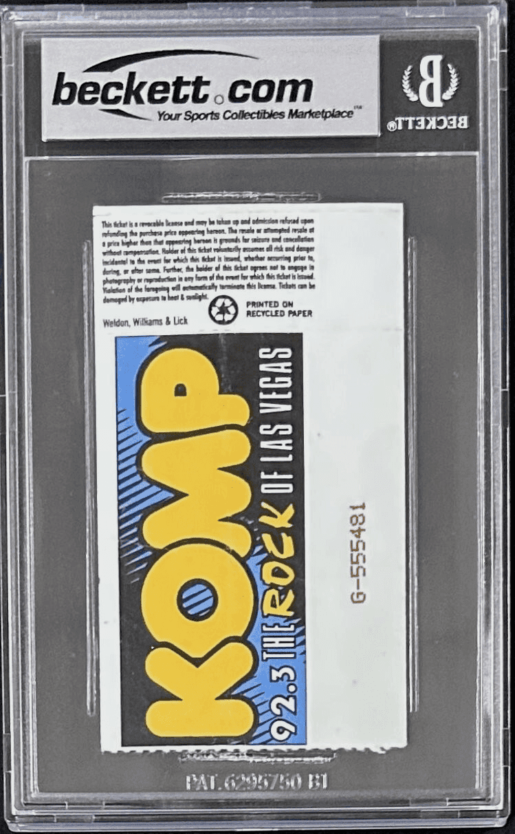 Mike Tyson vs Peter McNeely Signed Ticket Stub Beckett 15557183 3 VG Mike Tyson Ticket Stub 15557183, view 3, supplier stock photo