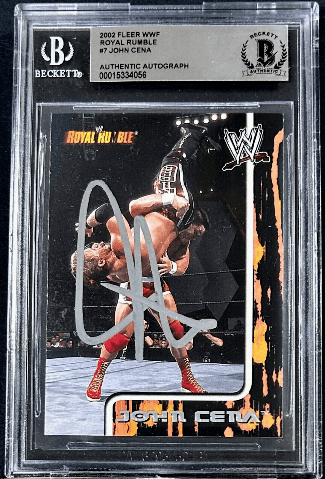 John Cena Signed 2002 Fleer WWF Royal Rumble Card #7 Auto Beckett 15334056 John Cena Card 15334056, supplier stock photo