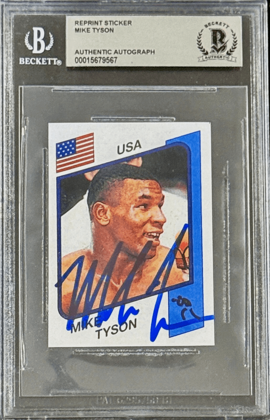 Mike Tyson Signed Reprint Rookie Trading Card Beckett 15679567 Mike Tyson Card 15679567, supplier stock photo