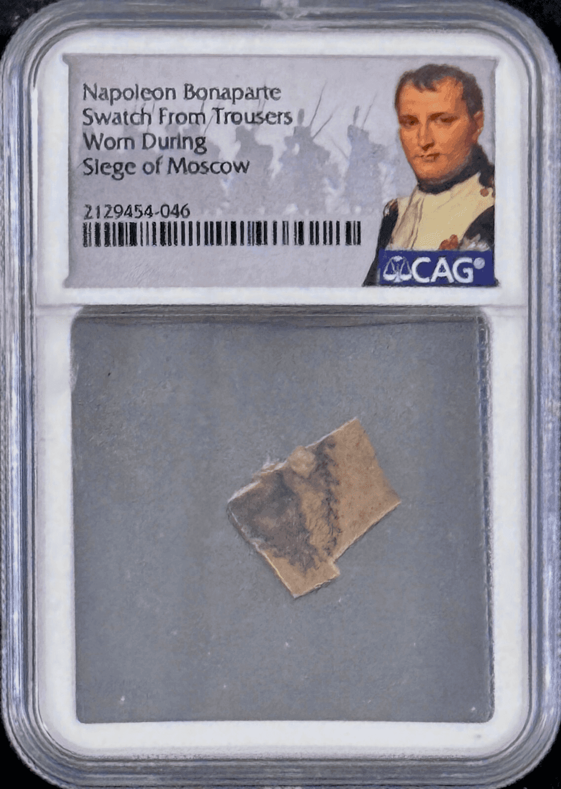 Napoleon Bonaparte Swatch From Trousers Worn During Siege of Moscow CAG Authen Other napoleon-bonaparte-swatch-from-trousers-worn, supplier stock photo