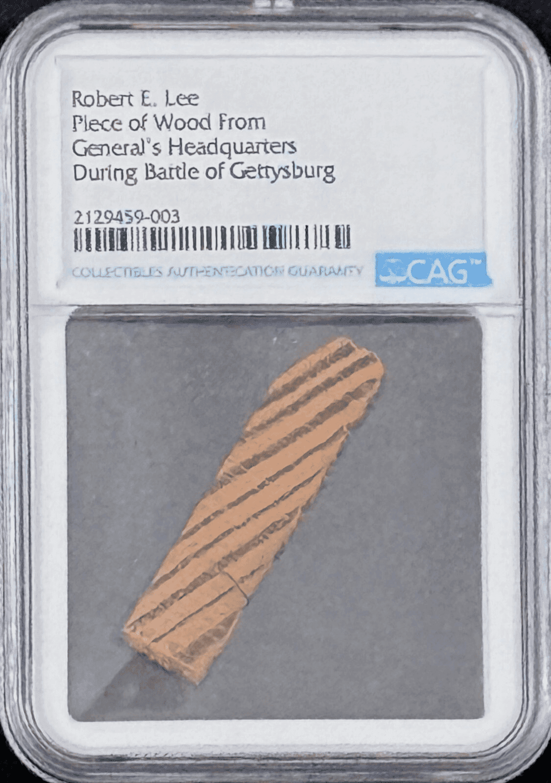 Robert E. Lee Piece of Wood From Headquarters During Battle of Gettysburg CAG B Other robert-lee-piece-wood-from-headquarters, supplier stock photo