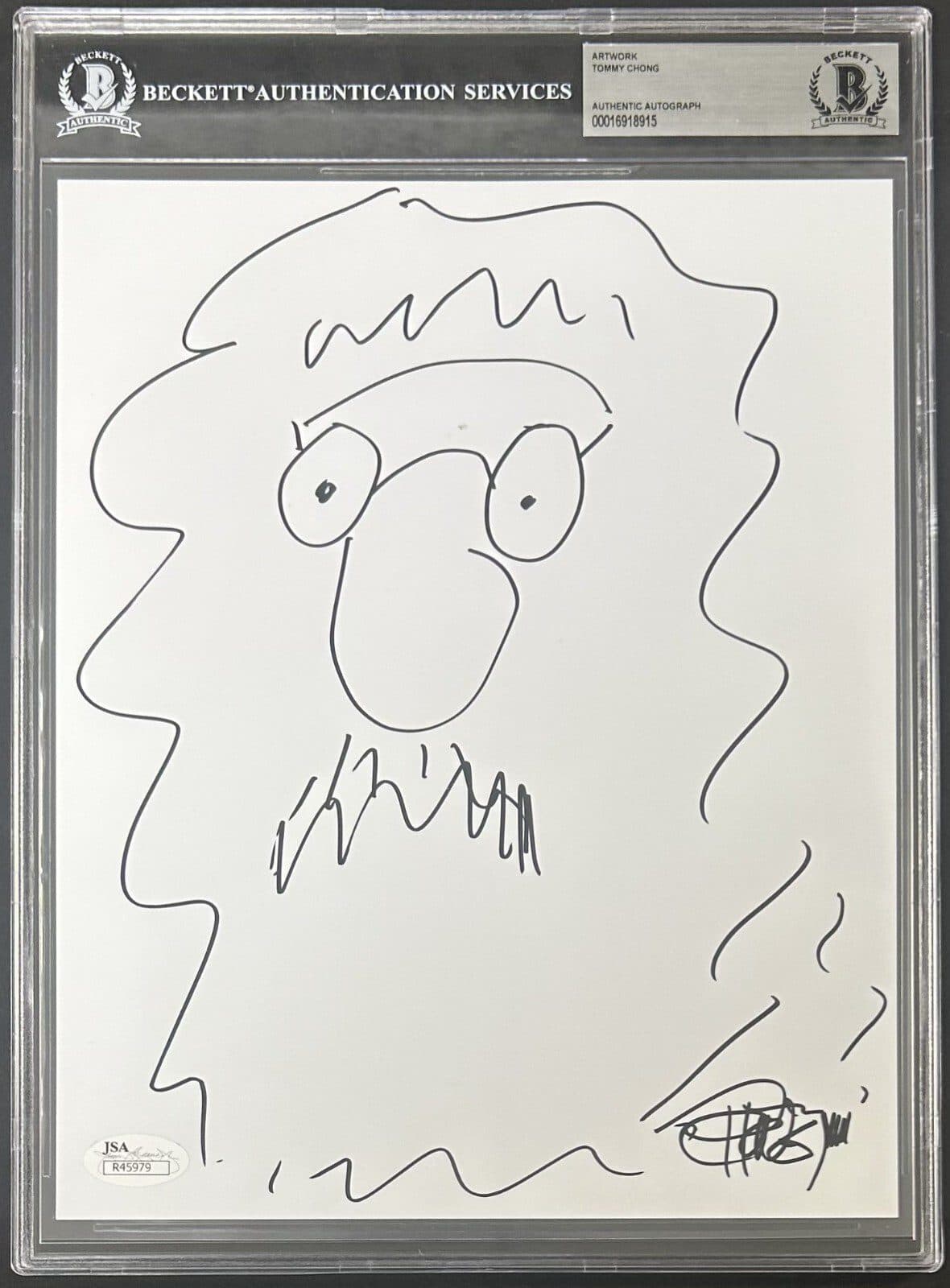 Tommy Chong Signed and Hand Drawn Sketch 8×10 Photo BAS 16918915 & JSA R45979 Tommy Chong Photo 8x10-16918915, supplier stock photo