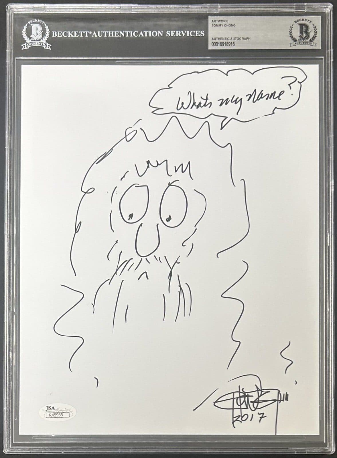 Tommy Chong Signed and Hand Drawn Sketch 8×10 Photo BAS 16918916 & JSA R45965 Tommy Chong Photo 8x10-16918916, supplier stock photo