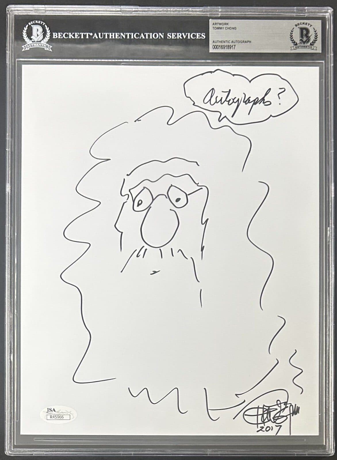 Tommy Chong Signed and Hand Drawn Sketch 8×10 Photo BAS 16918917 & JSA R45966 Tommy Chong Photo 8x10-16918917, supplier stock photo