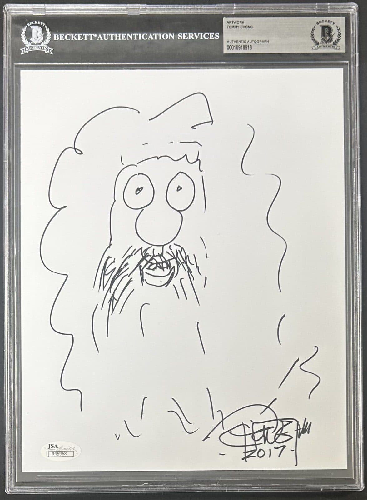 Tommy Chong Signed and Hand Drawn Sketch 8×10 Photo BAS 16918918 & JSA R45968 Tommy Chong Photo 8x10-16918918, supplier stock photo