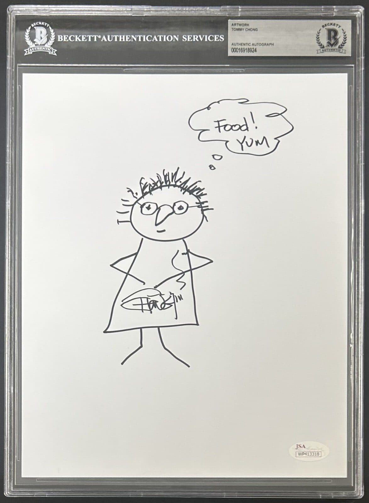 Tommy Chong Signed and Hand Drawn Sketch 8×10 Photo BAS 16918924 & JSA WP413318 Tommy Chong Photo 8x10-16918924, supplier stock photo