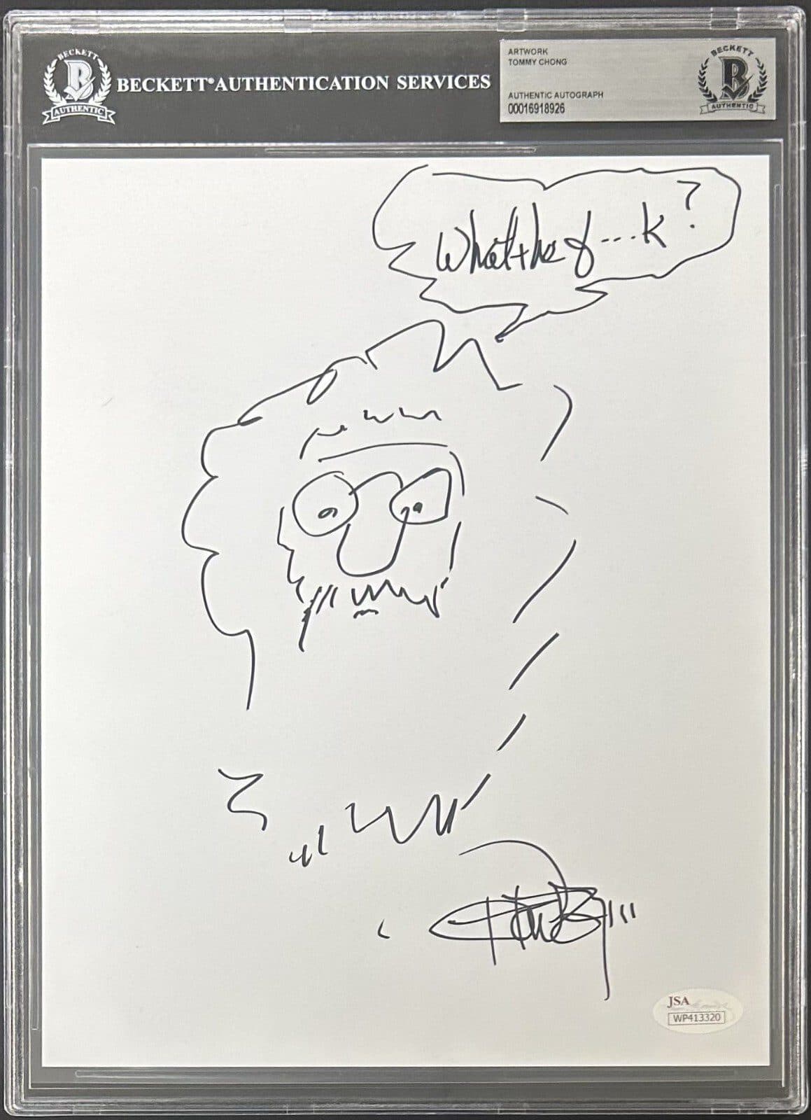 Tommy Chong Signed and Hand Drawn Sketch 8×10 Photo BAS 16918926 & JSA WP413320 Tommy Chong Photo 8x10-16918926, supplier stock photo