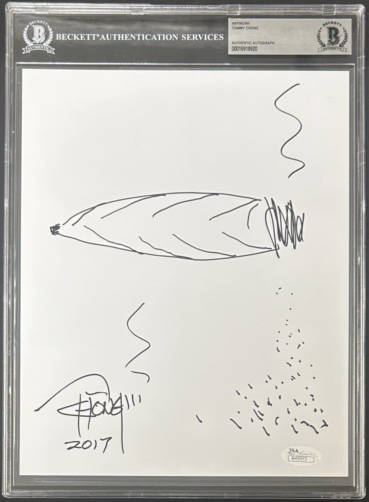 Tommy Chong Signed and Hand Drawn Sketch 8×10 Photo BAS 16918920 & JSA R45973 Tommy Chong Photo 8x10-16918920, supplier stock photo