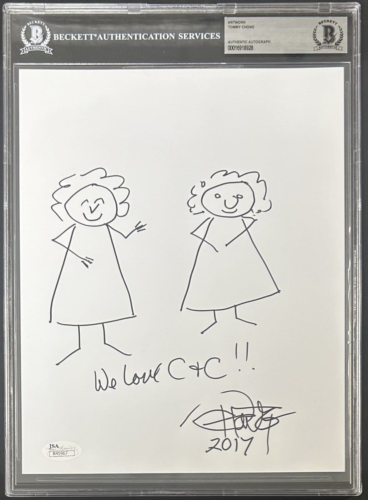 Tommy Chong Signed and Hand Drawn Sketch 8×10 Photo BAS 16918928 & JSA R45967 Tommy Chong Photo 8x10-16918928, supplier stock photo