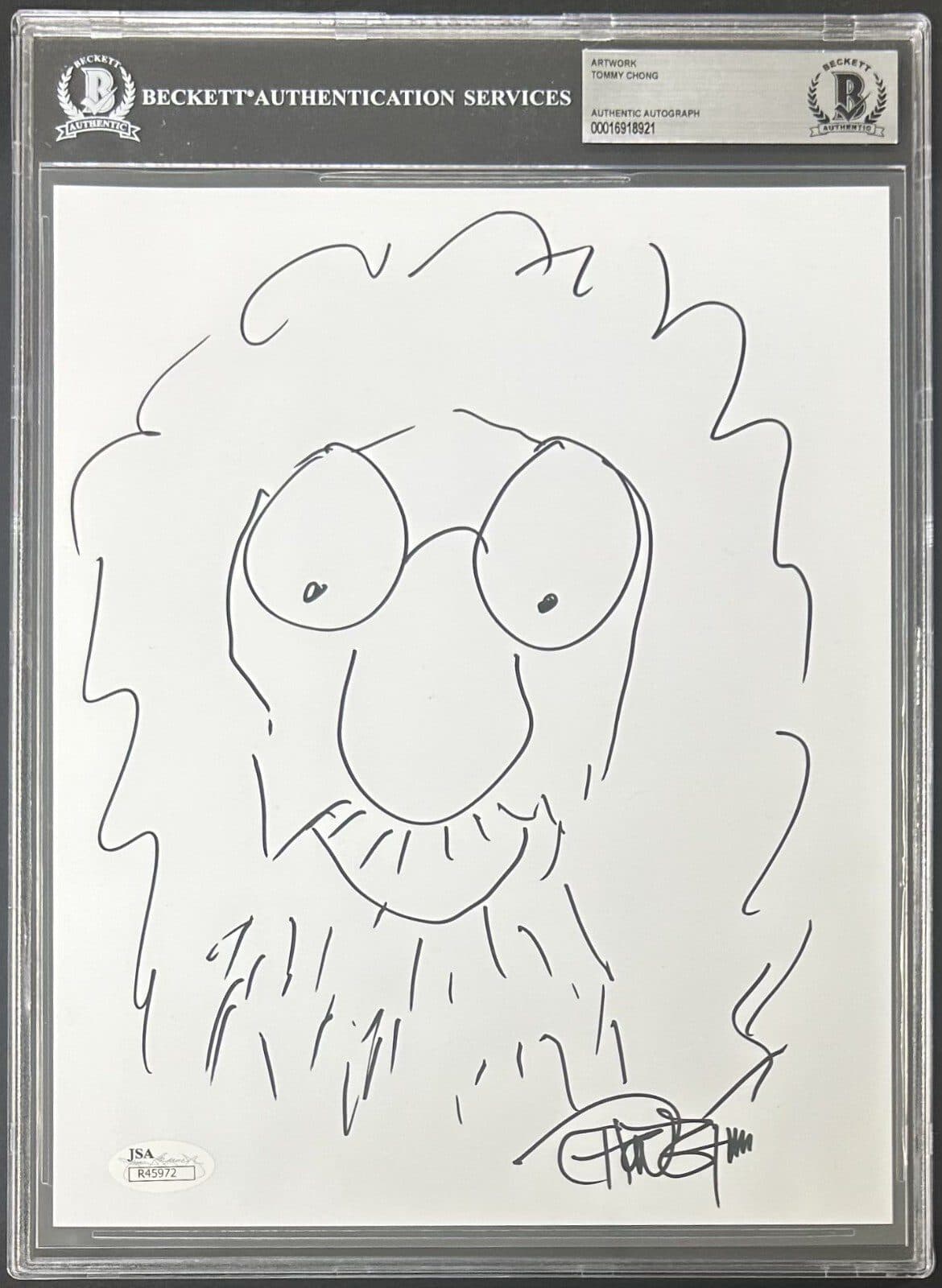 Tommy Chong Signed and Hand Drawn Sketch 8×10 Photo BAS 16918921 & JSA R45972 Tommy Chong Photo 8x10-16918921, supplier stock photo