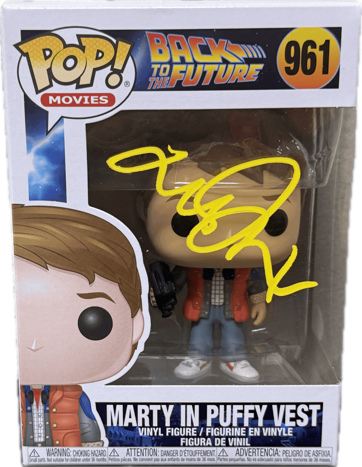 Michael J Fox Marty McFly Signed Back to The Future POP Figure 961 JSA Yellow Michael J. Fox Other michael-fox-marty-mcfly-back-future, supplier stock photo