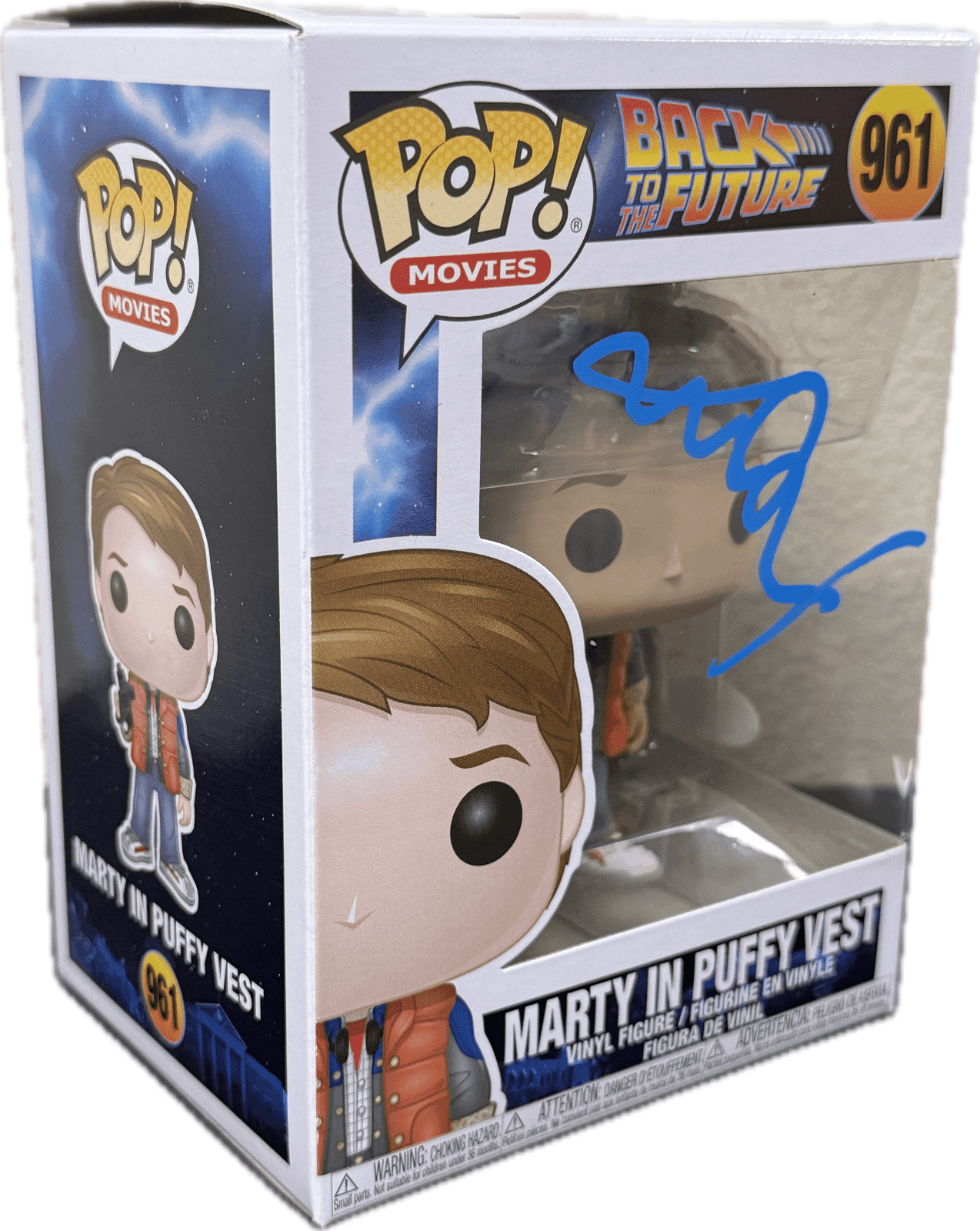 Michael J Fox Marty McFly Signed Back to The Future POP Figure 961 JSA Blue Michael J. Fox Other michael-fox-marty-mcfly-back-future, view 2, supplier stock photo