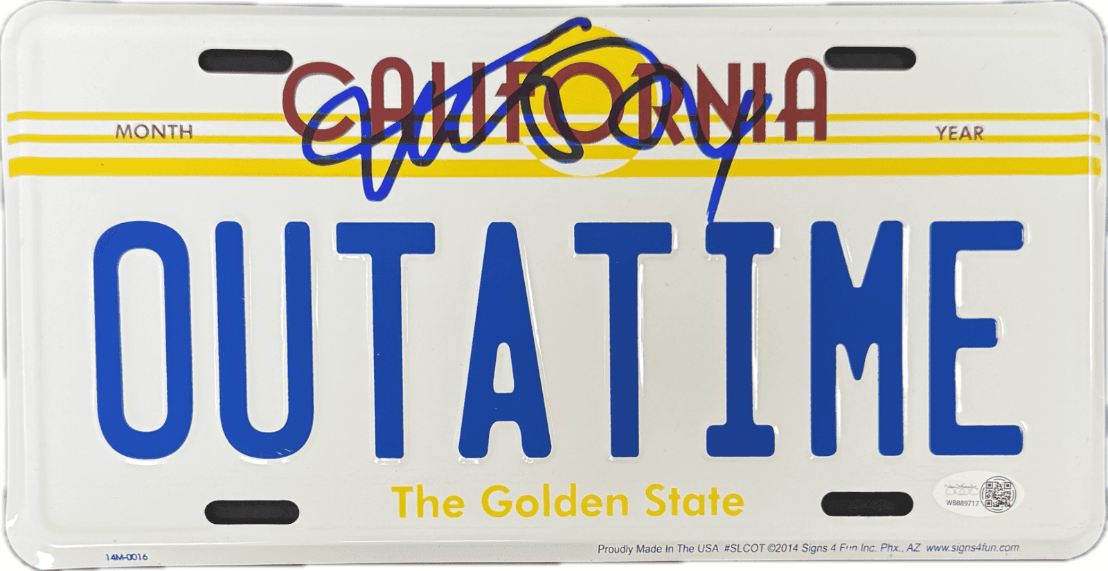 Michael J. Fox Signed Marty McFly Back to the Future License Plate JSA Authen Michael J. Fox Other michael-fox-marty-mcfly-back-future, supplier stock photo