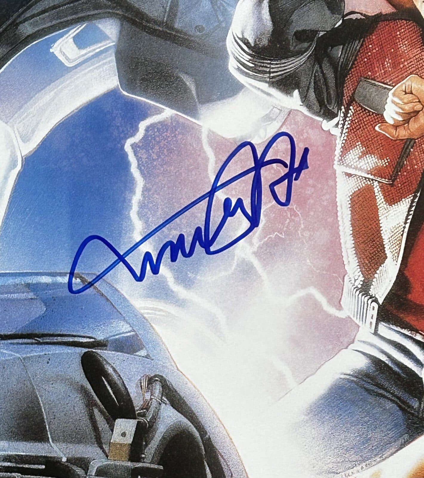 Michael J. Fox & Christopher Lloyd Back To The Future II 24×36 Movie Poster JSA Michael J. Fox Other 24x36-michael-fox-christopher-lloyd-back-future, view 2, supplier stock photo