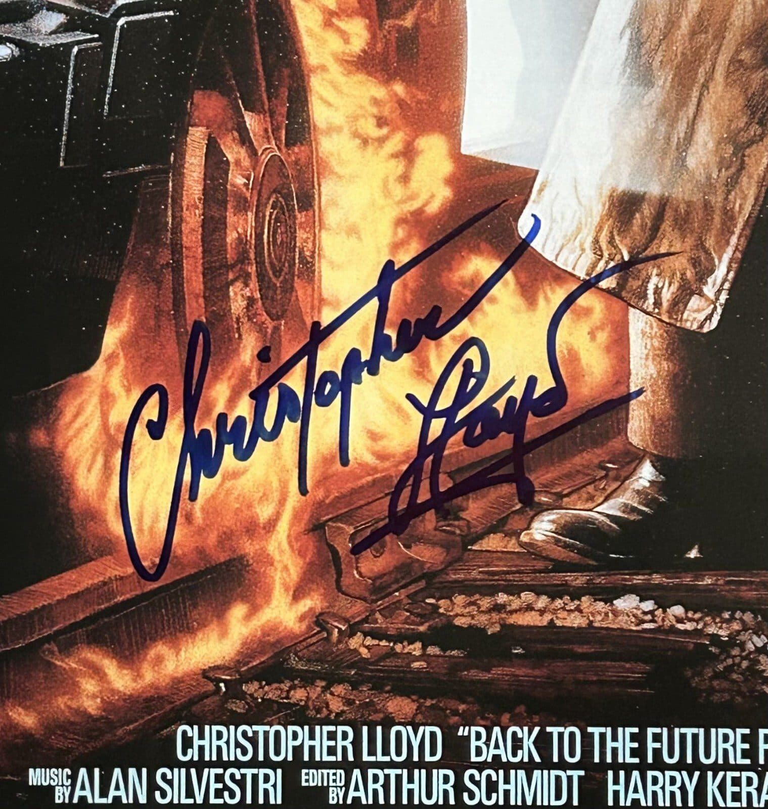 Michael J. Fox & Christopher Lloyd Back To The Future III 24×36 Movie Poster JSA Michael J. Fox Other 24x36-michael-fox-christopher-lloyd-back-future, view 4, supplier stock photo