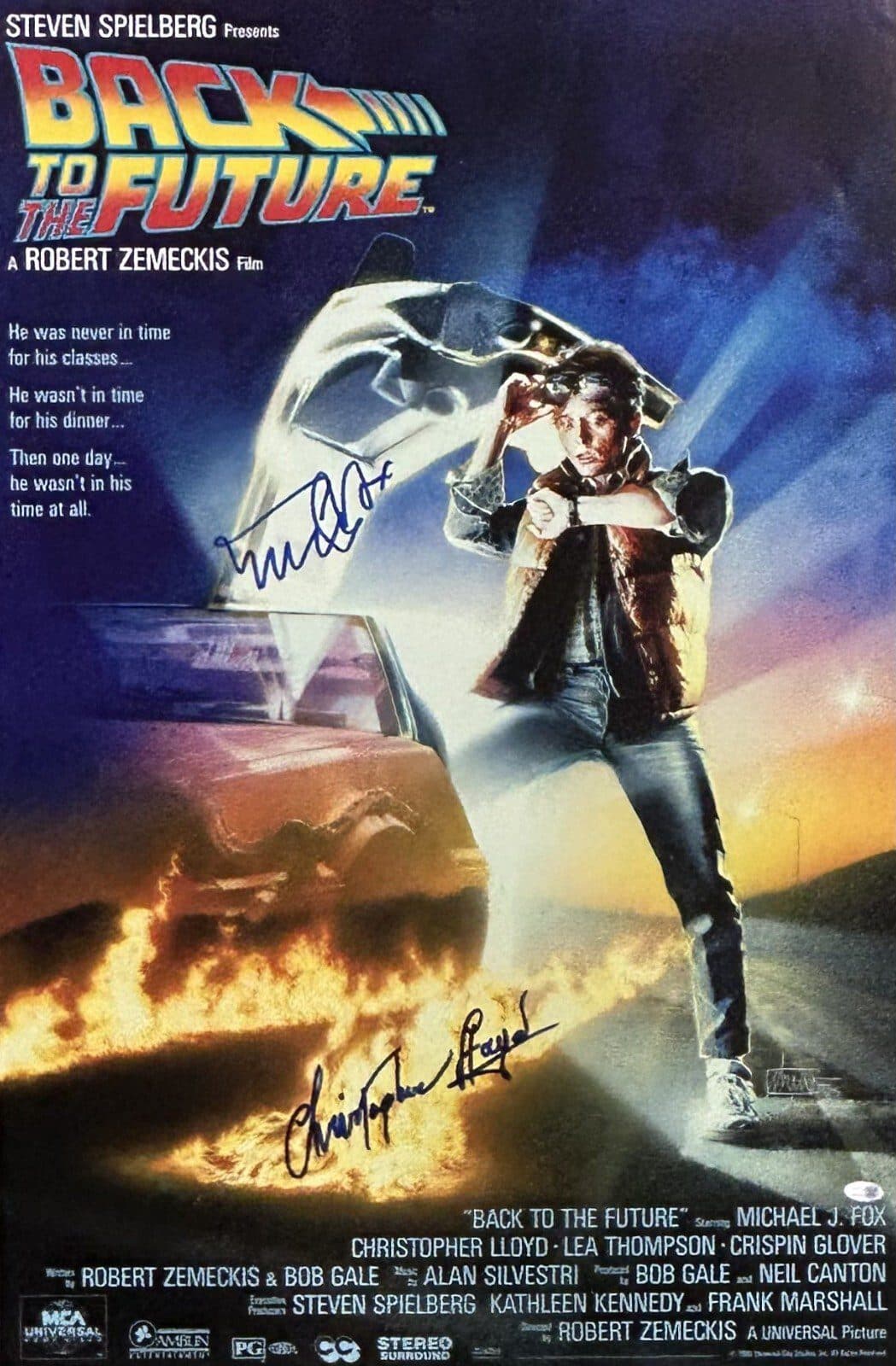 Michael J. Fox & Christopher Lloyd Back To The Future 24×36 Movie Poster JSA Michael J. Fox Other 24x36-michael-fox-christopher-lloyd-back-future, supplier stock photo