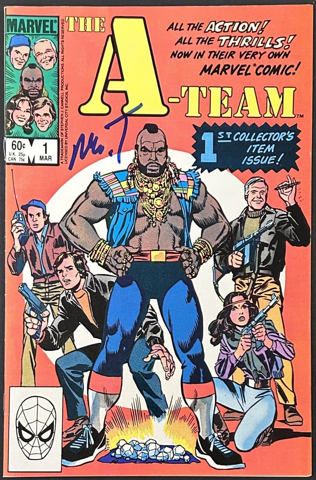 Mr. T Signed Autographed Original 1st Marvel The A-Team Comic Book JSA WB889607 Mr. T Other wb889607, supplier stock photo