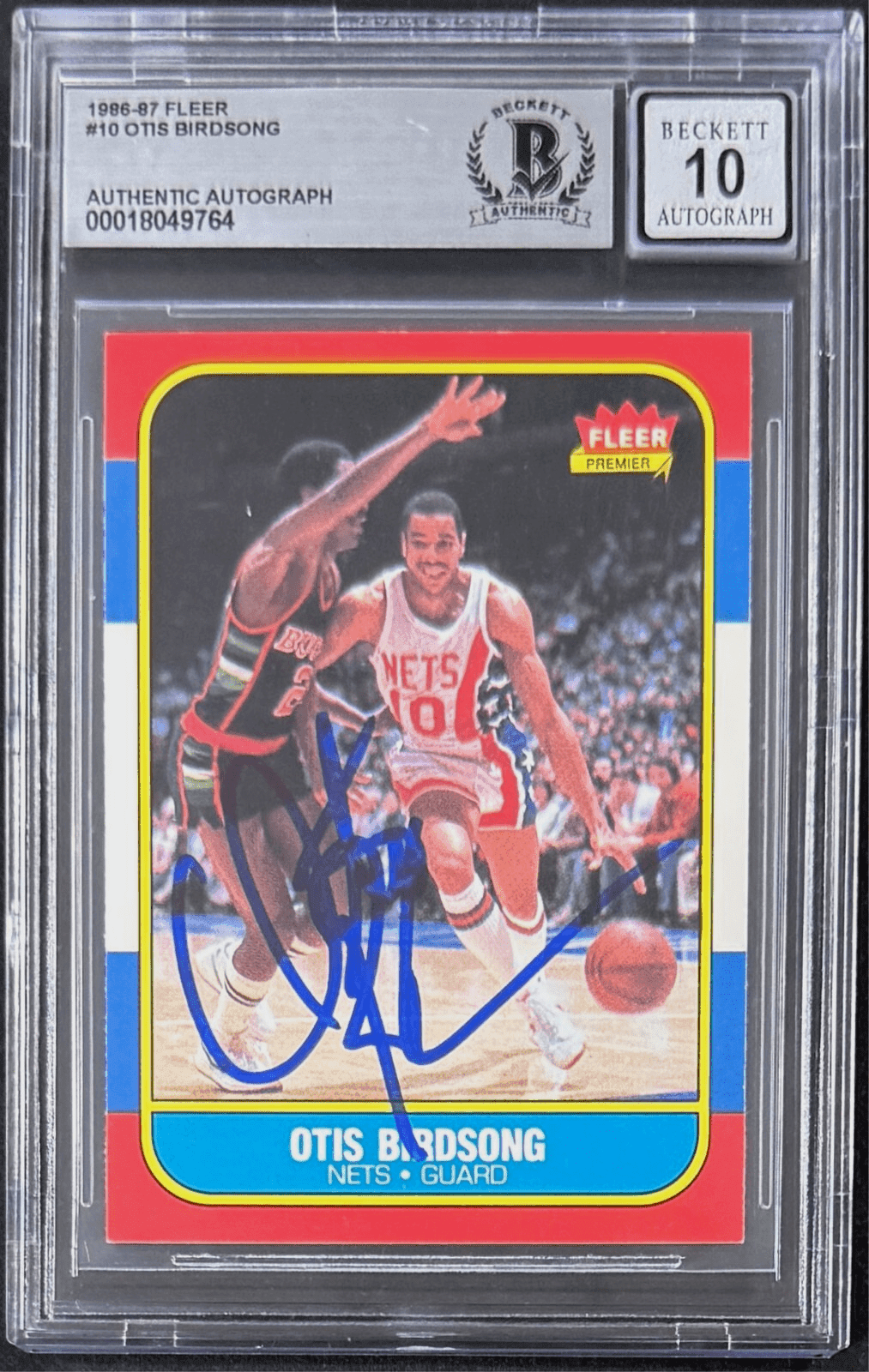 Otis Birdsong Signed Autographed 1986-87 Fleer Card #10 Beckett 18049764 Auto 10 Isiah Thomas Card 18049764, supplier stock photo