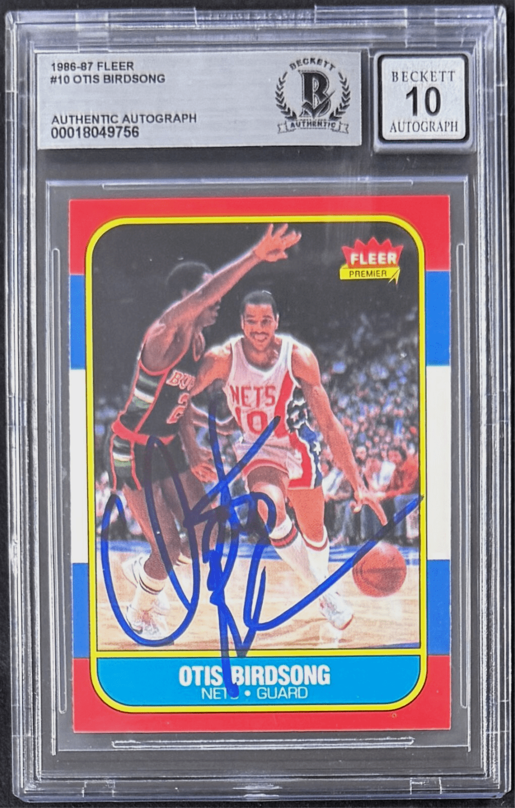 Otis Birdsong Signed Autographed 1986-87 Fleer Card #10 Beckett 18049756 Auto 10 Otis Birdsong Card 18049756, supplier stock photo