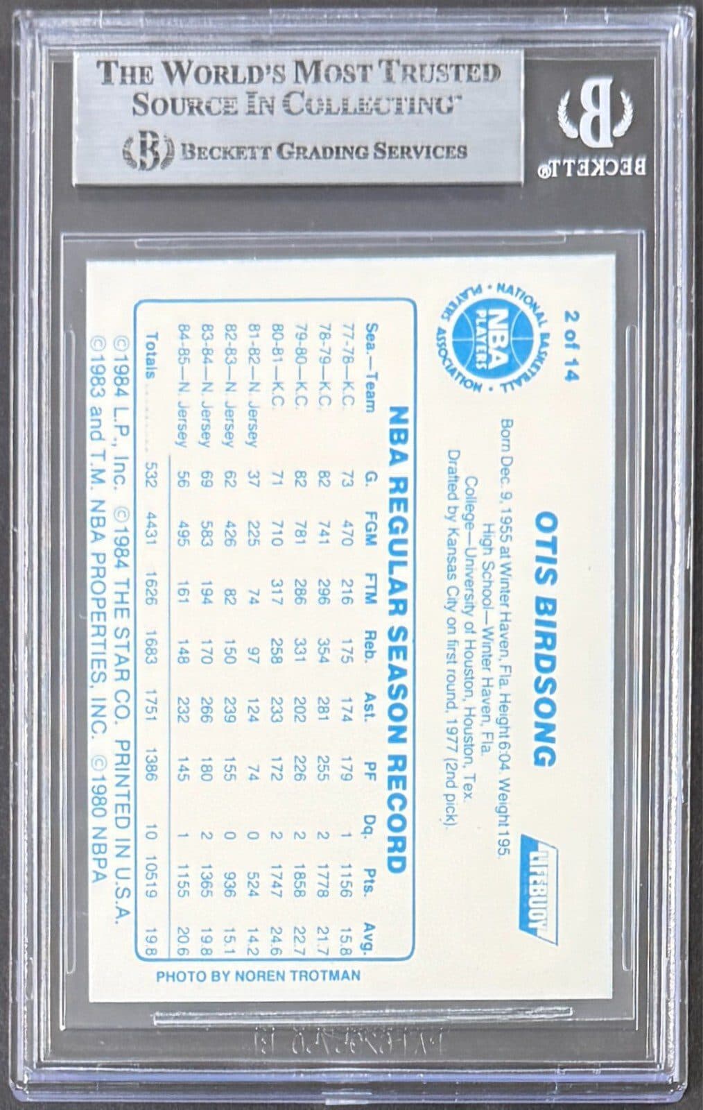 Otis Birdsong Signed Autographed 1986 STAR Card #2 Beckett 18051272 Otis Birdsong Card 18051272, view 2, supplier stock photo