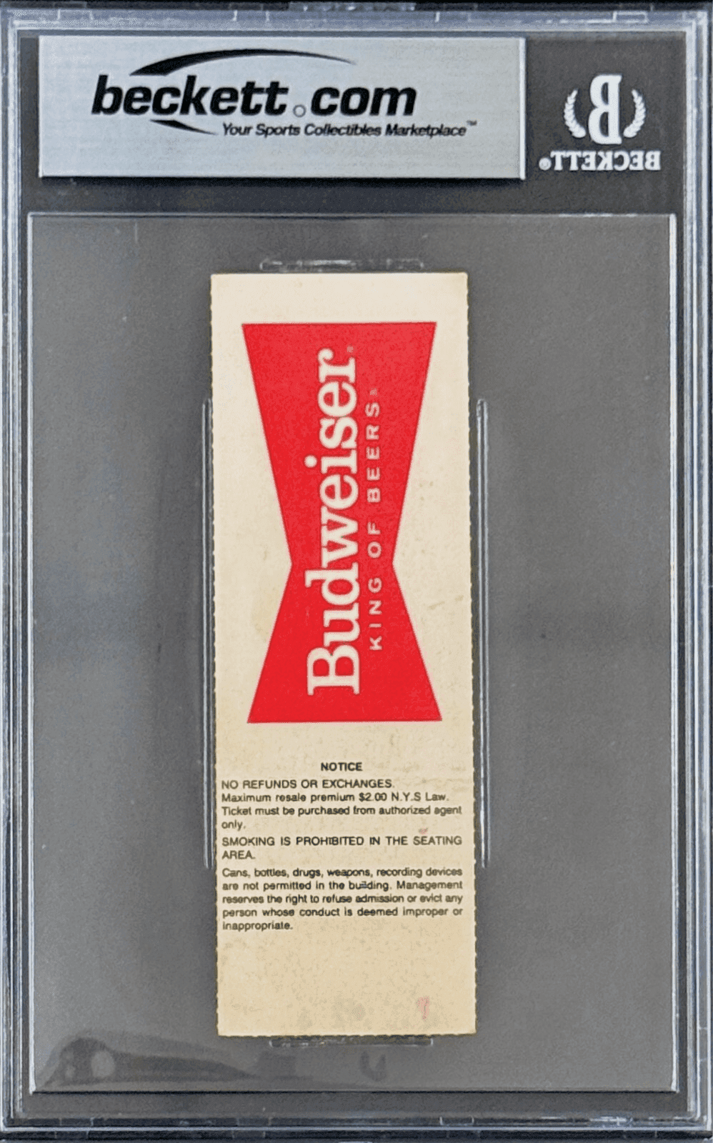 Hakeem Olajuwon Signed Nov. 25, 1986 Knicks vs Rockets Ticket Stub Beckett Hakeem Olajuwon Ticket Stub hakeem-olajuwon-nov-25-1986-knicks, Houston Rockets, view 2, supplier stock photo