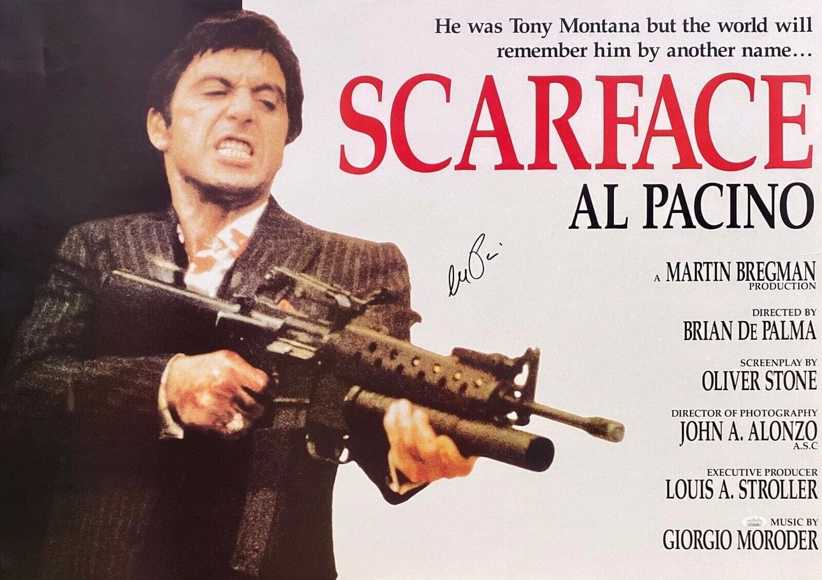 Al Pacino Tony Montana Signed Autographed Scarface Movie Poster 24×34 JSA H Al Pacino Other 24x34-al-pacino-tony-montana-scarface-movie, supplier stock photo