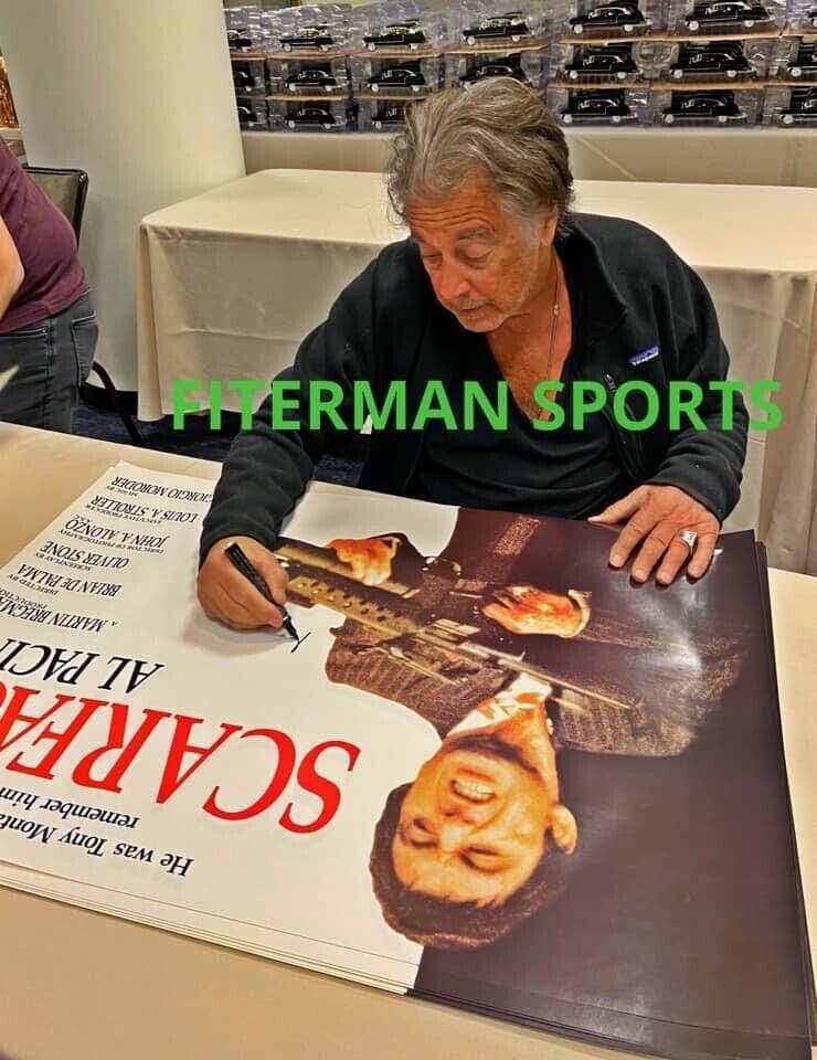 Al Pacino Tony Montana Signed Autographed Scarface Movie Poster 24×34 JSA H Al Pacino Other 24x34-al-pacino-tony-montana-scarface-movie, view 4, supplier stock photo