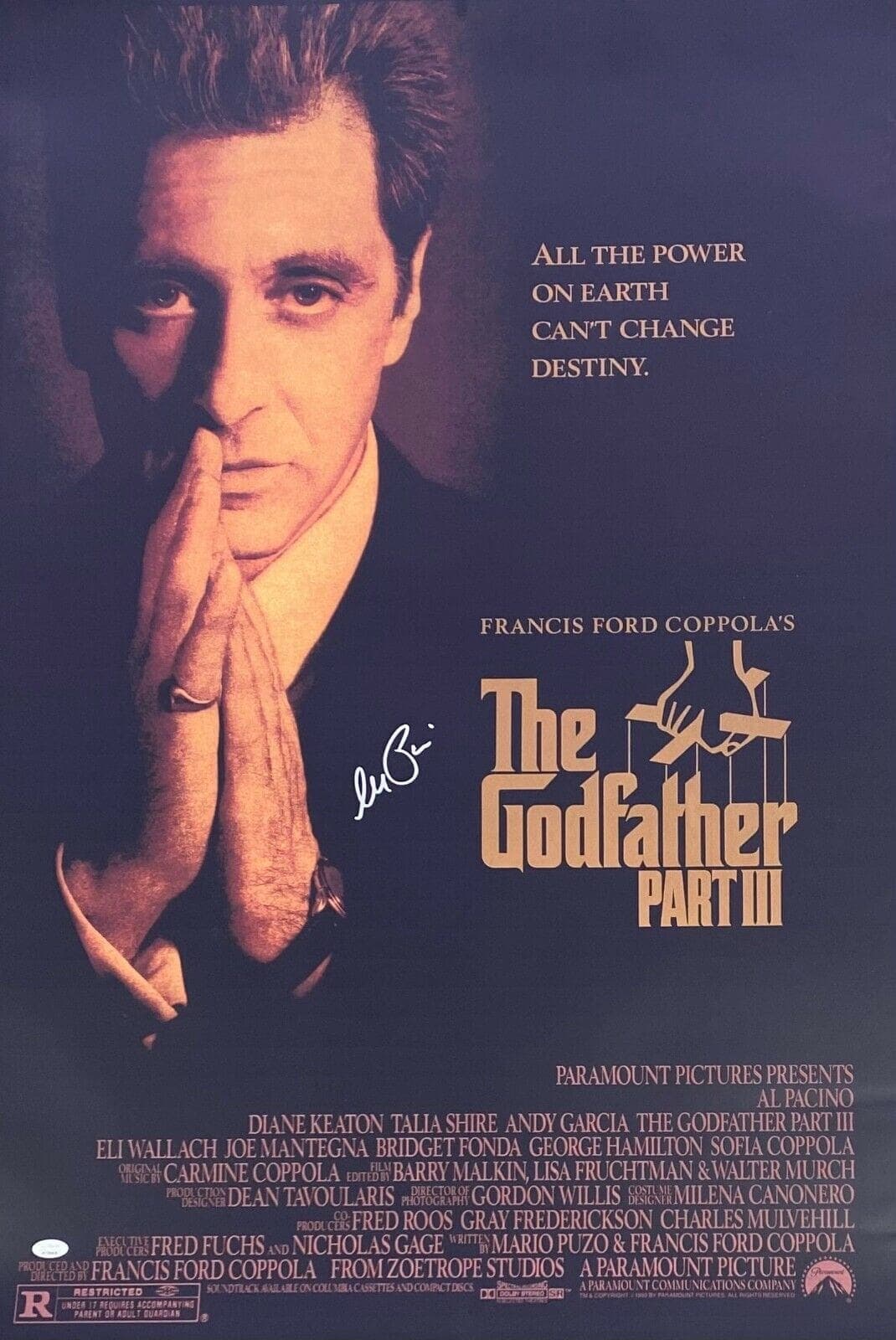 Al Pacino Michael Corleone Signed Autographed Godfather 3 Movie Poster 27×40 JSA Al Pacino Other 27x40-al-pacino-michael-corleone-godfather-3, supplier stock photo
