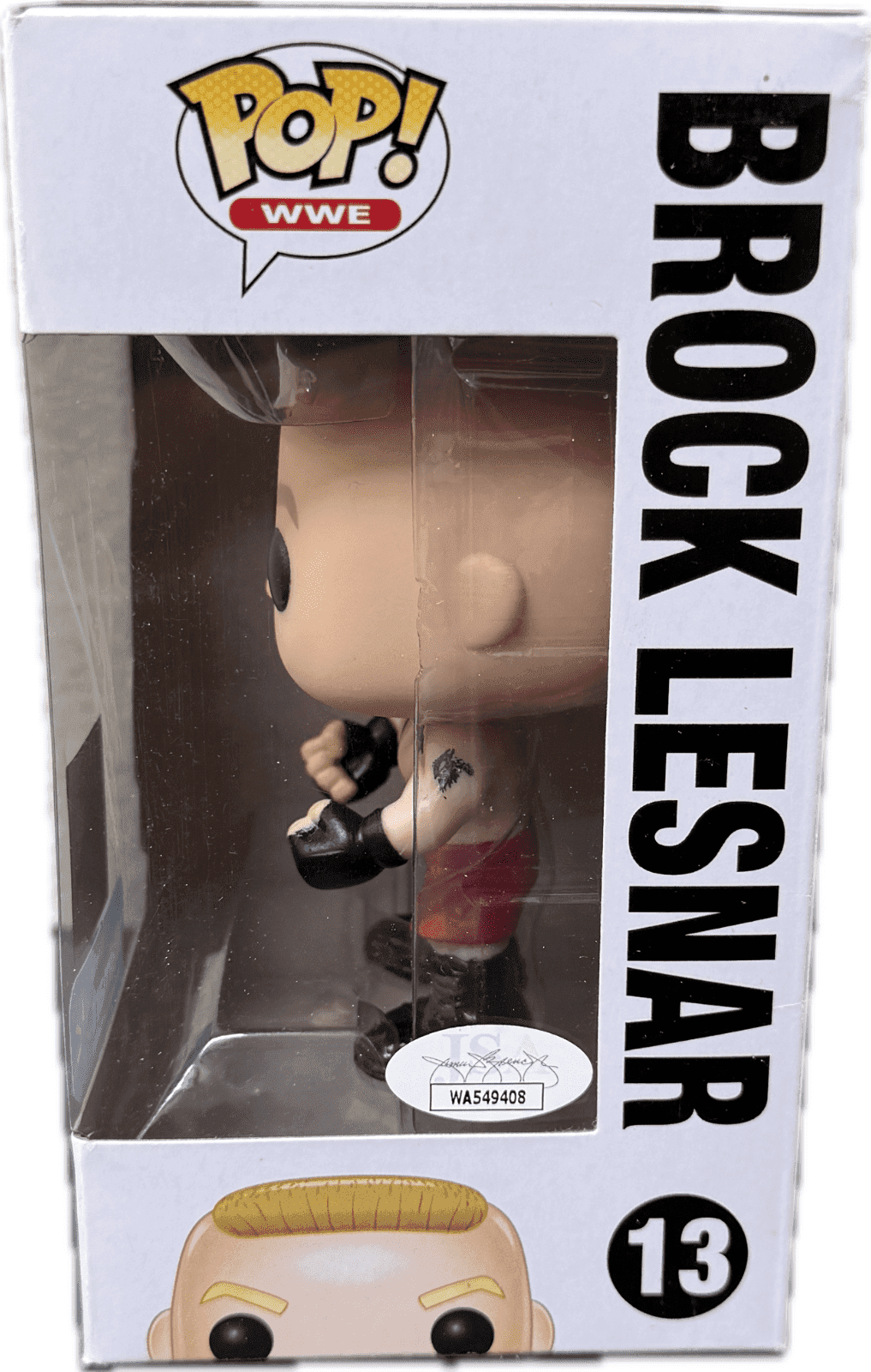 Brock Lesnar Signed Autographed Funko POP 13 JSA Authenticated White WA549408 Brock Lesnar Other wa549408, view 2, supplier stock photo