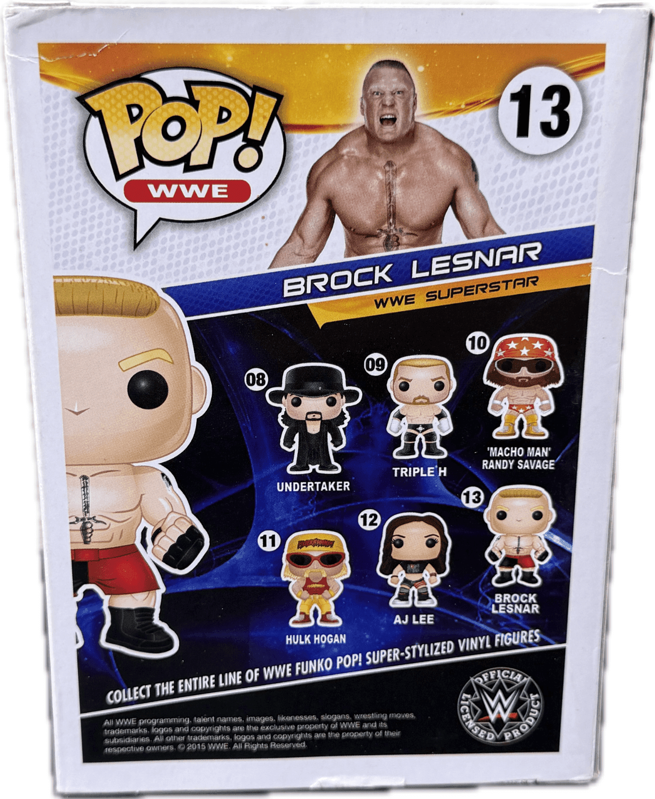 Brock Lesnar Signed Autographed Funko POP 13 JSA Authenticated White WA549408 Brock Lesnar Other wa549408, view 3, supplier stock photo