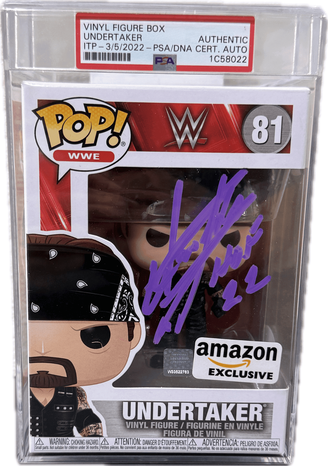 Undertaker Signed Autographed Funko 81 106 PSA Authentic & Encapsulated Undertaker Other undertaker-funko-81-106-encapsulated, supplier stock photo