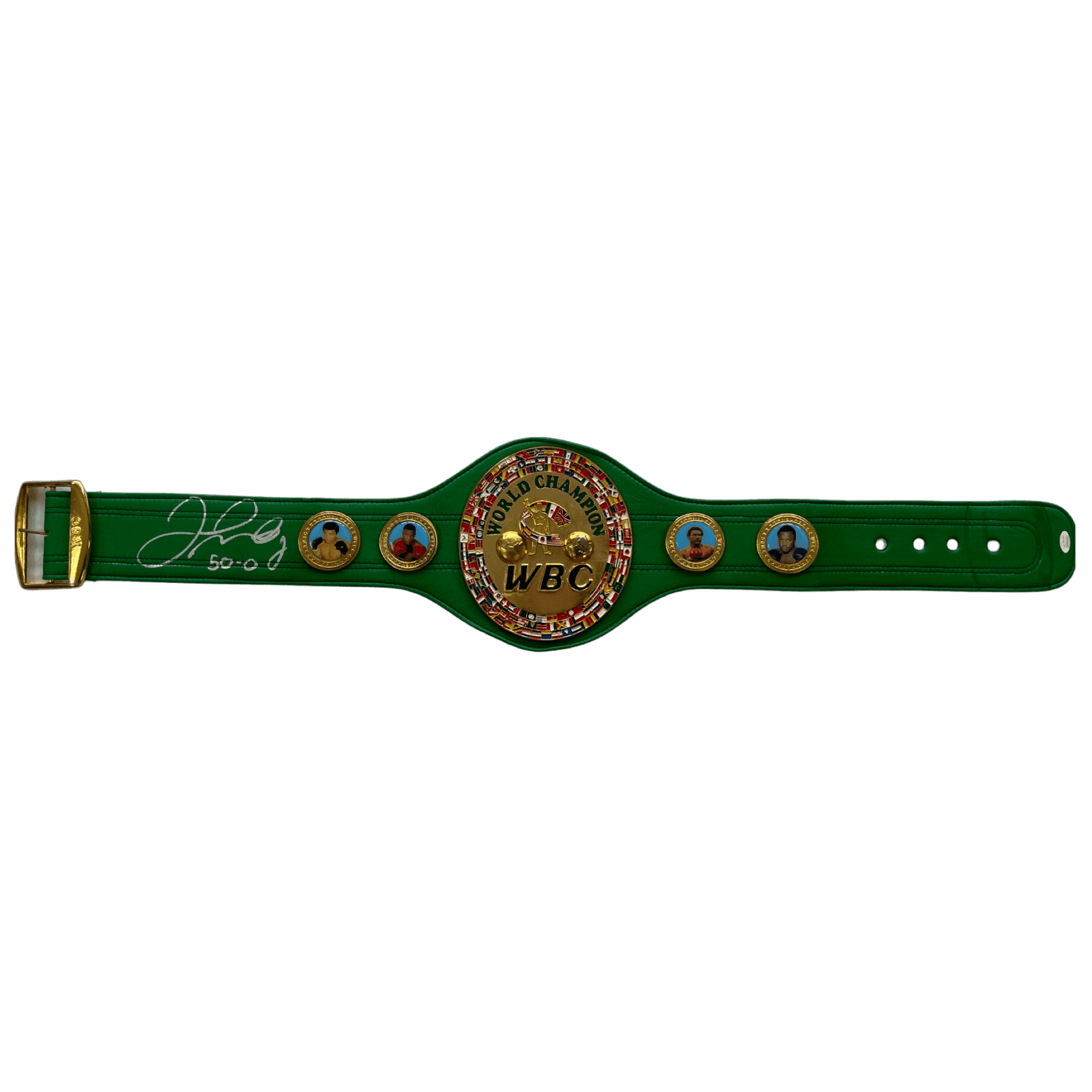 Floyd Mayweather Jr. Signed Autographed Green Belt JSA Authenticated 50-0 Floyd Mayweather Jr. Other floyd-mayweather-jr-green-belt-50, supplier stock photo