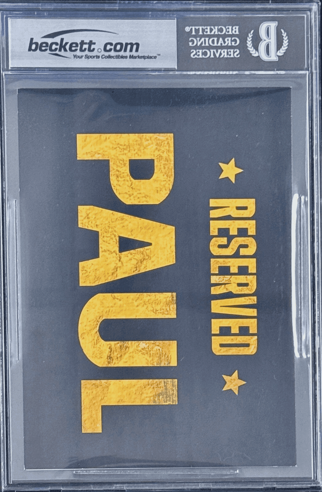 Jake Paul Signed Reserved Sign from Tyson vs Paul Press Conference Fight Beckett Jake Paul Other jake-paul-reserved-sign-from-tyson, view 3, supplier stock photo